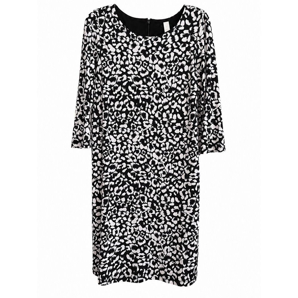 NWT Chico's Sabrina Animal Print Shift Dress Size 1 Medium MSRP $149
